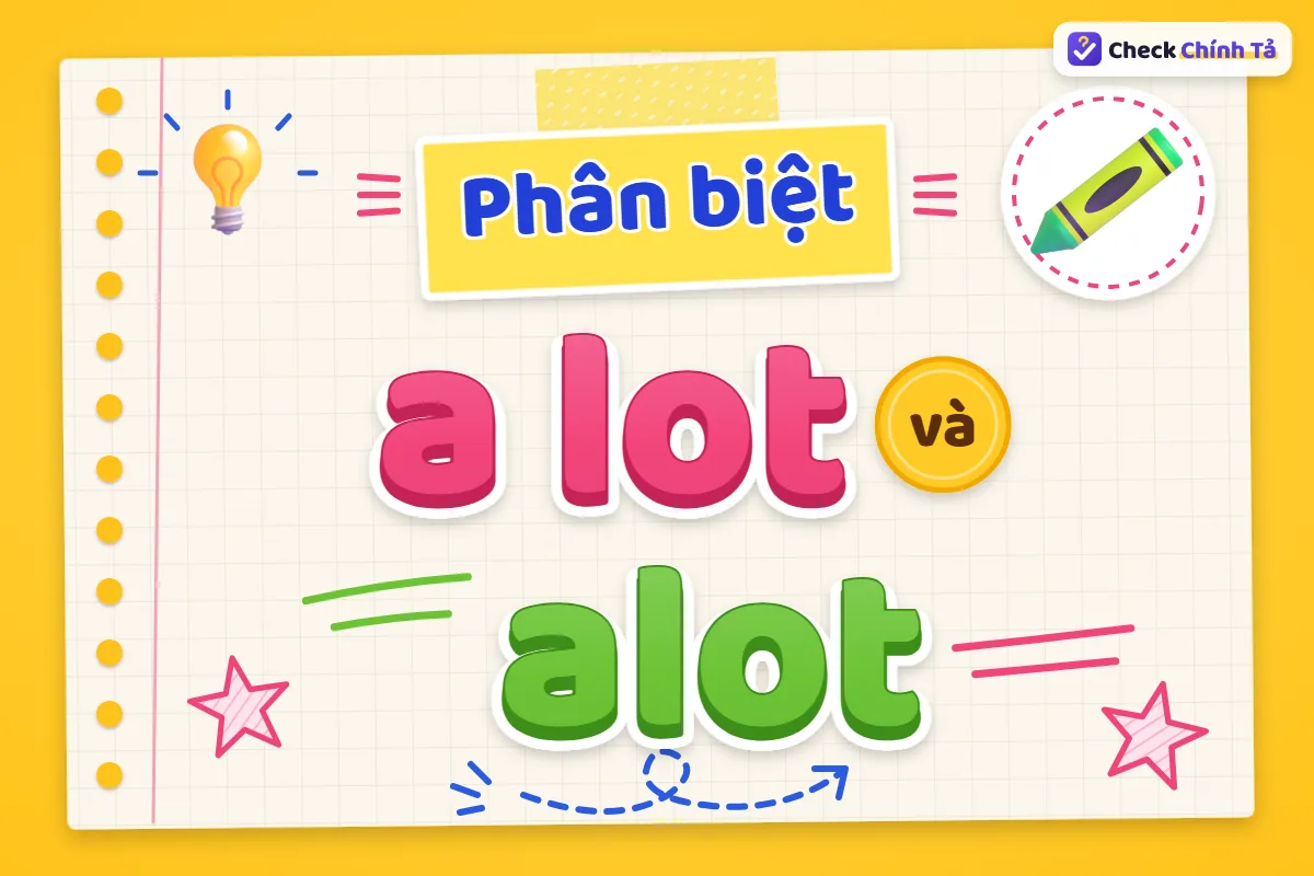 Phân biệt a lot và alot