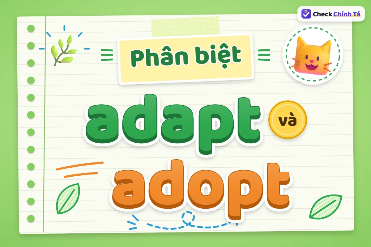 Phân biệt adapt và adopt
