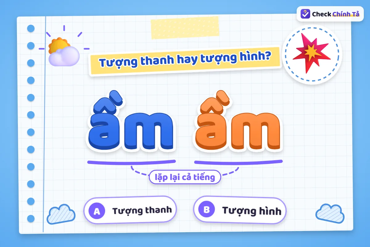 Ầm ầm là từ tượng hình hay tượng thanh