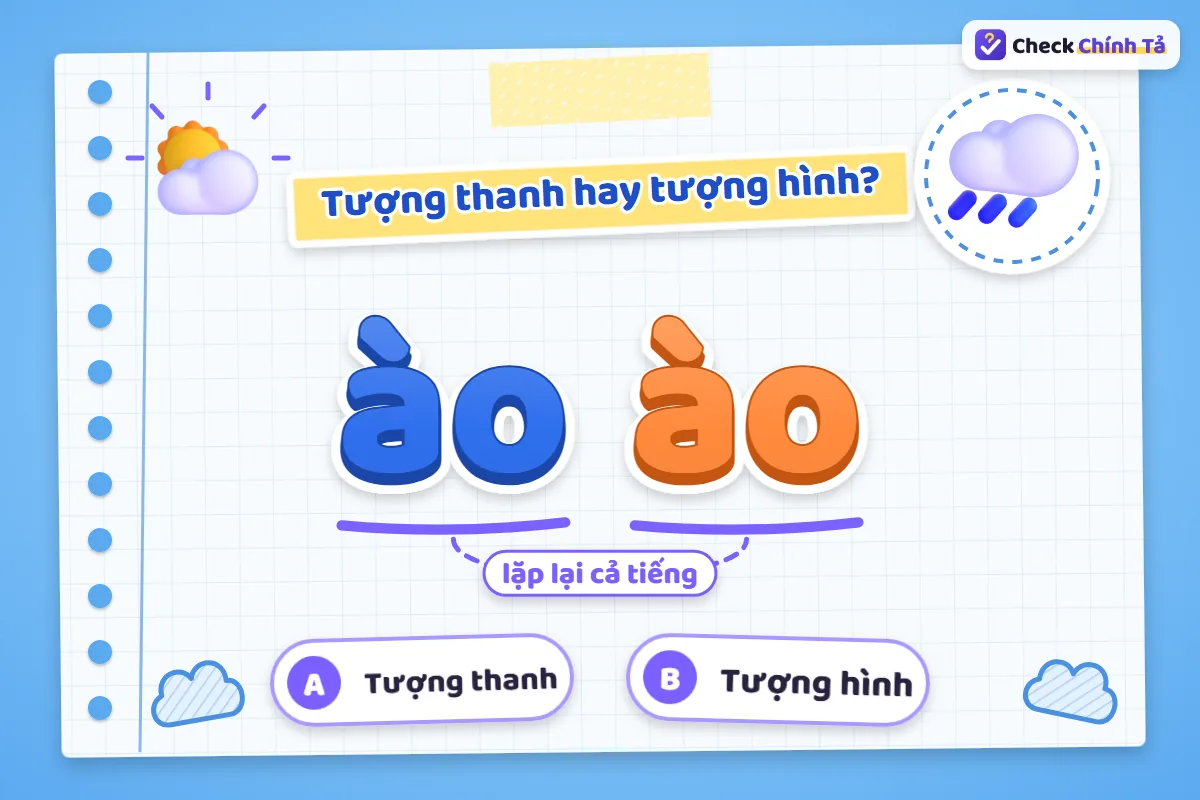 Ào ào là từ tượng hình hay tượng thanh
