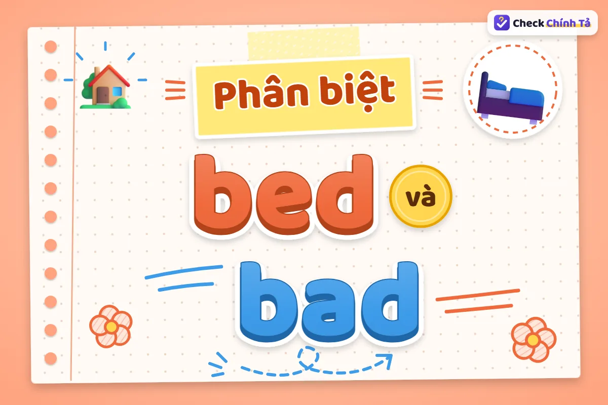 Phân biệt bed và bad
