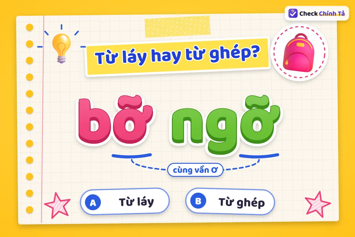 Bỡ ngỡ là từ láy hay từ ghép