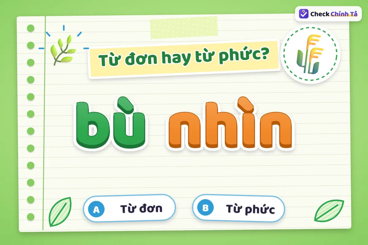 Bù nhìn là từ đơn hay từ ghép