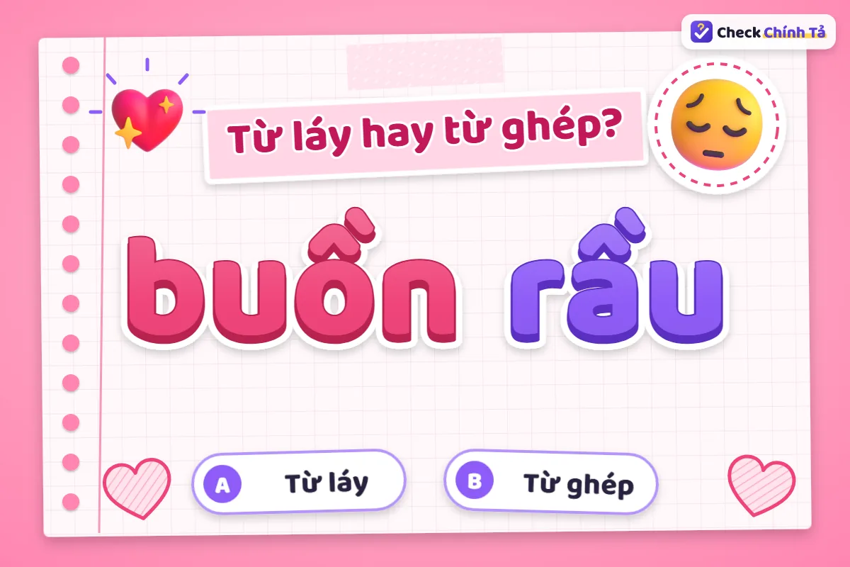 Buồn rầu là từ ghép hay từ láy
