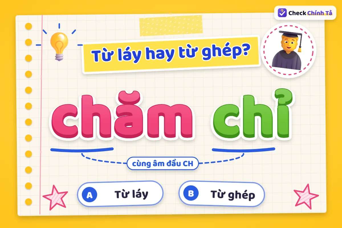 Chăm chỉ là từ ghép hay từ láy