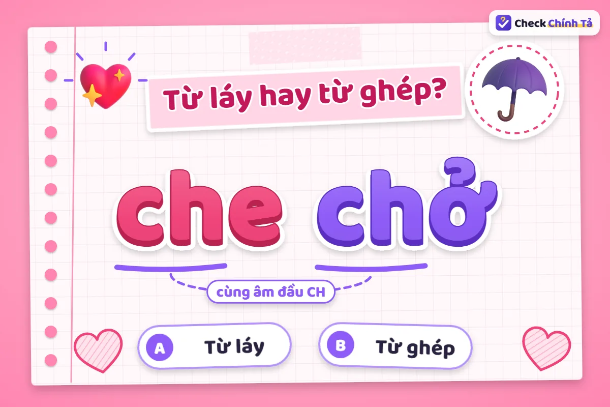 Che chở là từ ghép hay từ láy