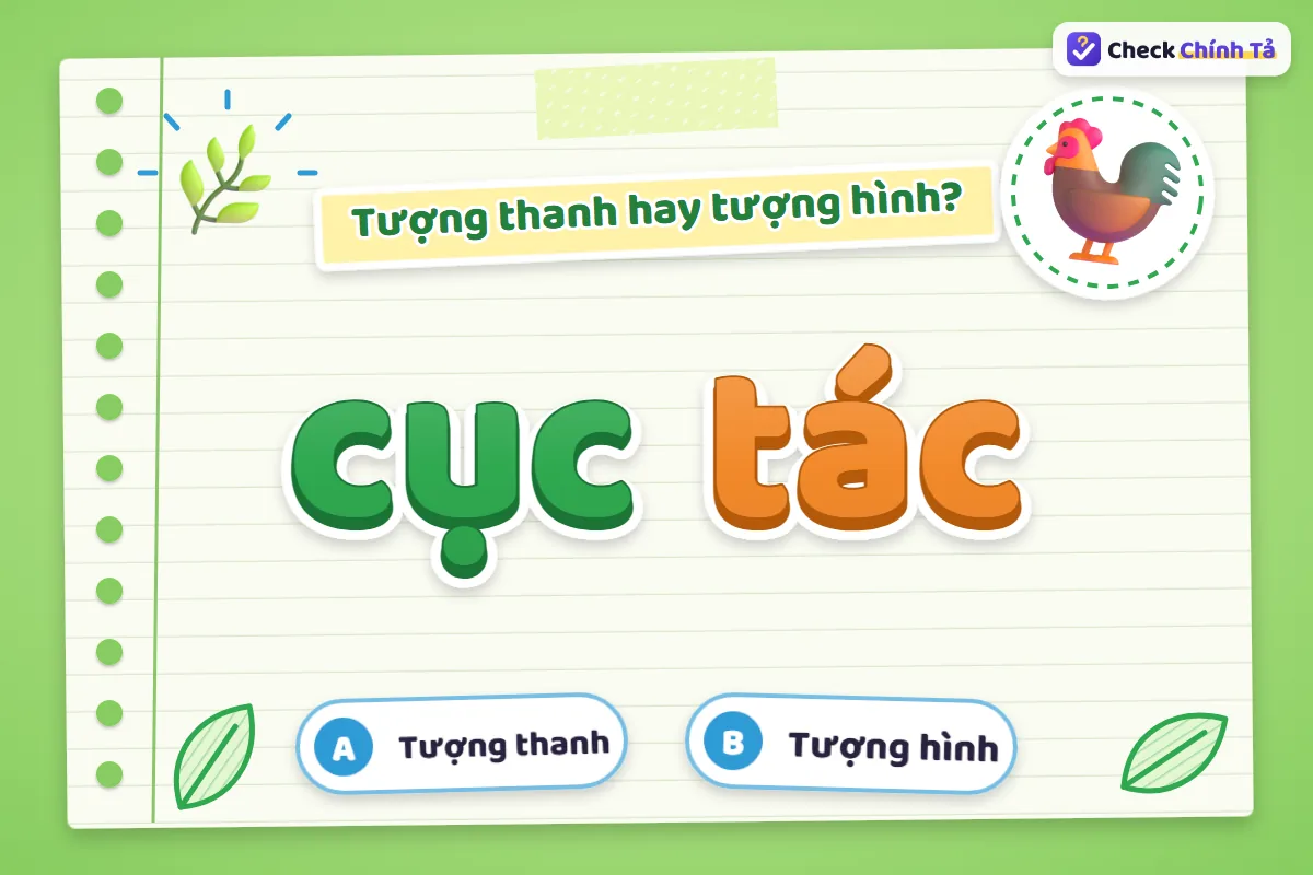 Cục tác là từ tượng hình hay tượng thanh