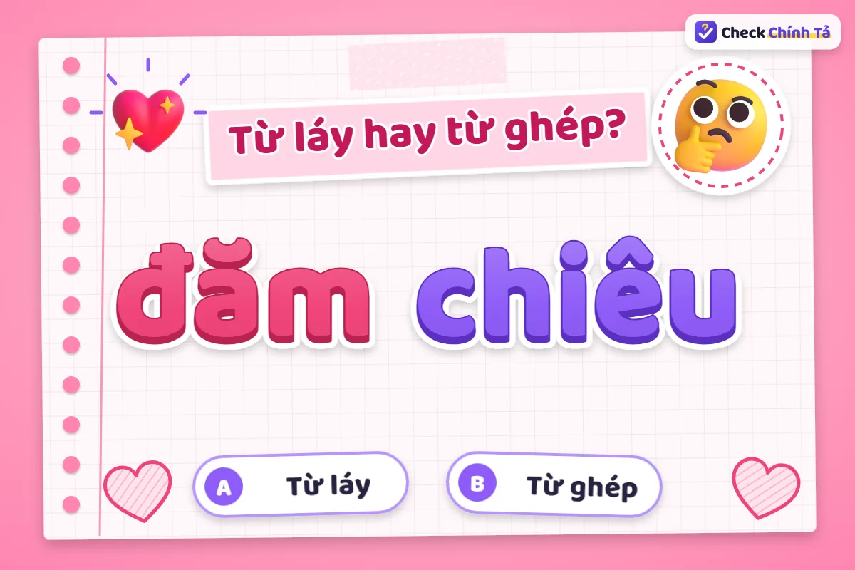 Đăm chiêu là từ ghép hay từ láy