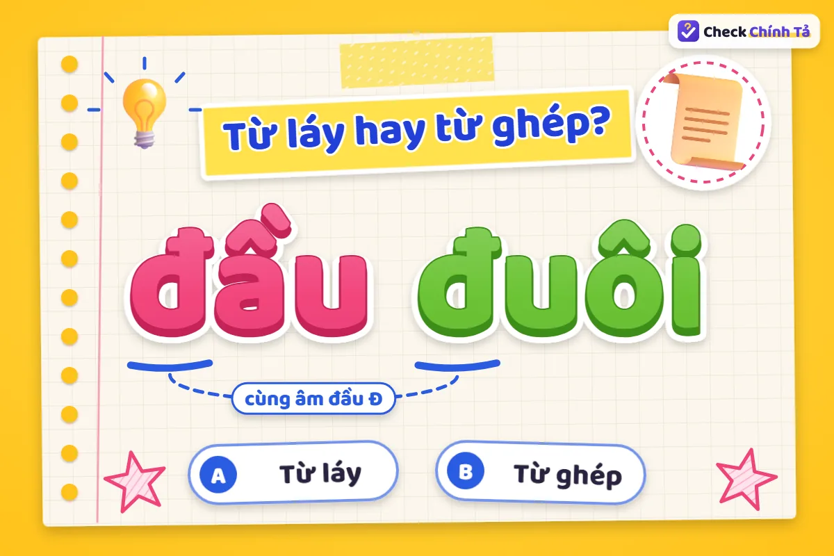Đầu đuôi là từ ghép hay từ láy