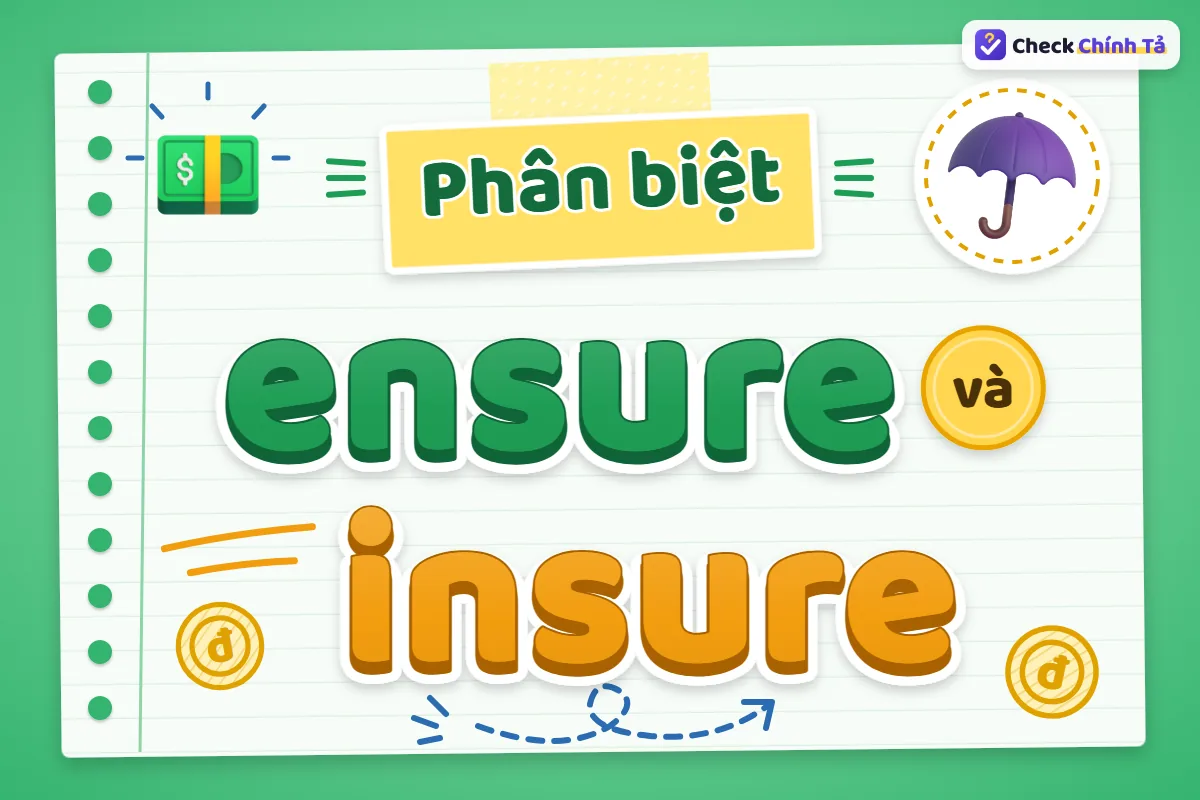 Phân biệt ensure và insure