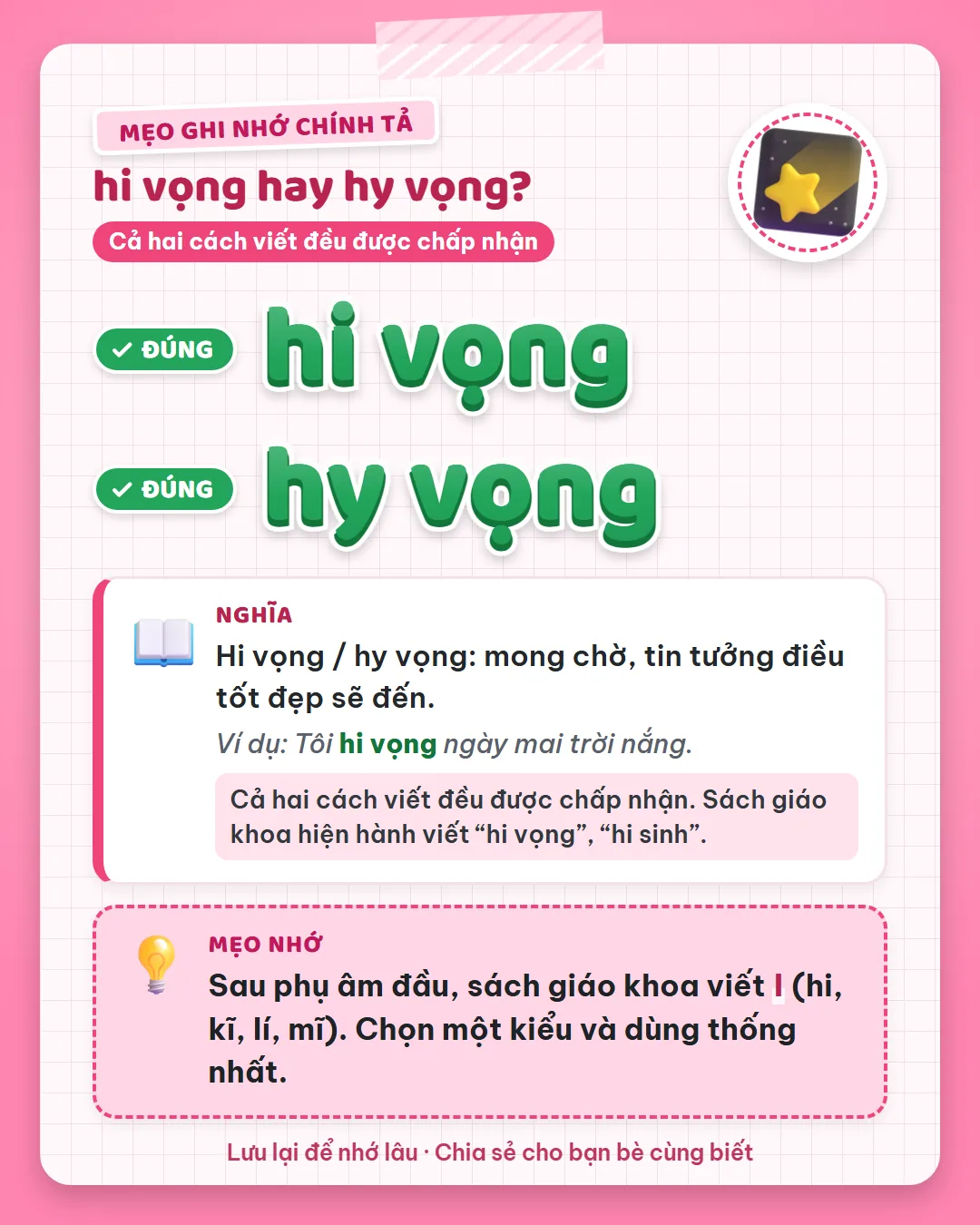 Mẹo ghi nhớ: sau phụ âm đầu, sách giáo khoa viết I như hi, kĩ, lí, mĩ. Chọn một kiểu và dùng thống nhất.