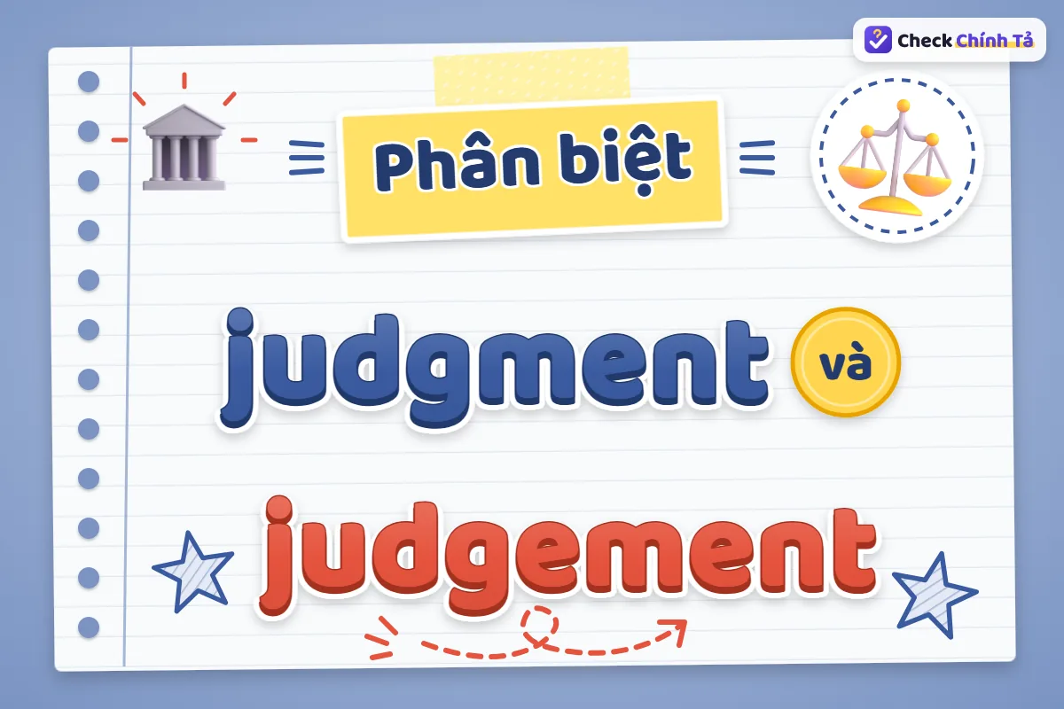 Phân biệt judgment và judgement
