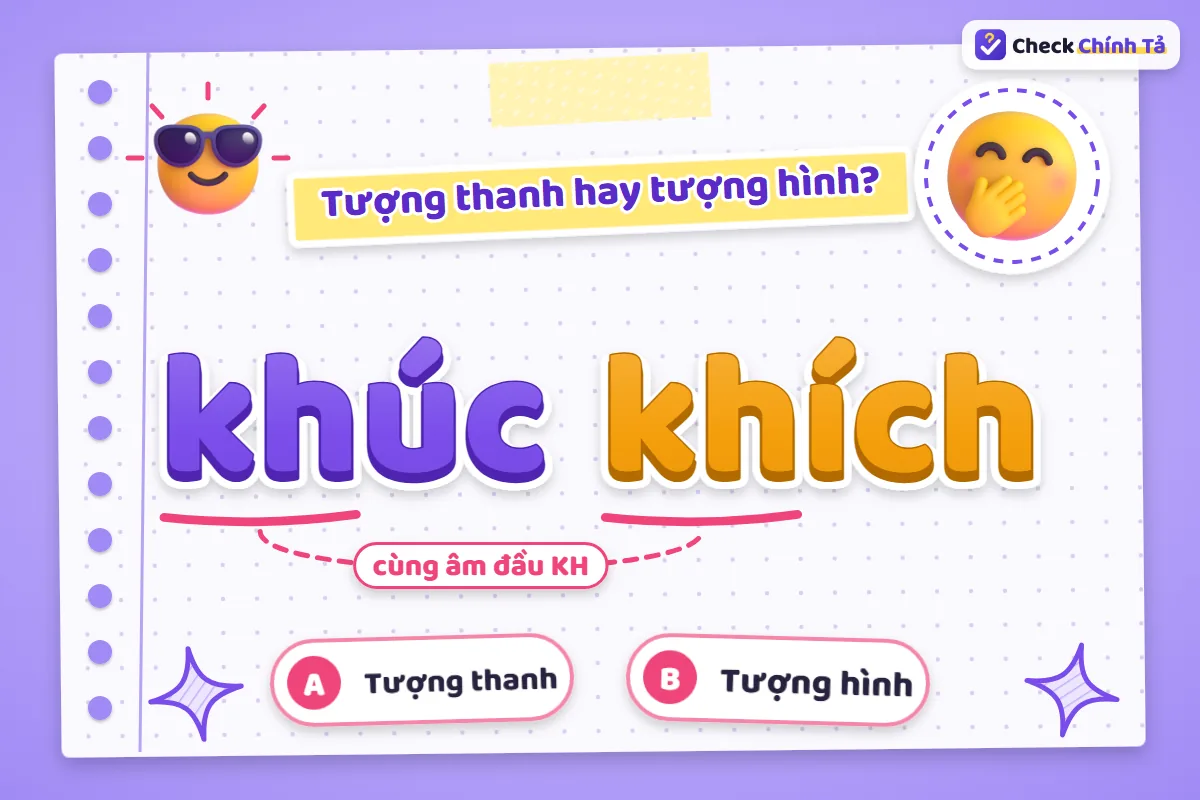 Khúc khích là từ tượng hình hay tượng thanh
