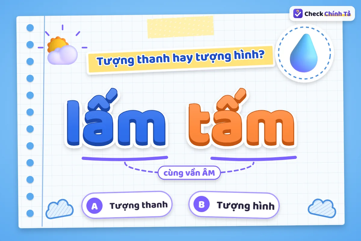 Lấm tấm là từ tượng hình hay tượng thanh