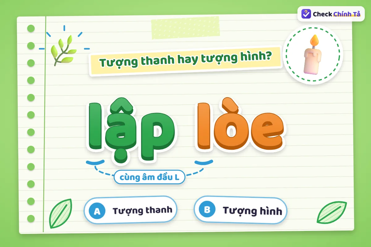 Lập lòe là từ tượng hình hay tượng thanh