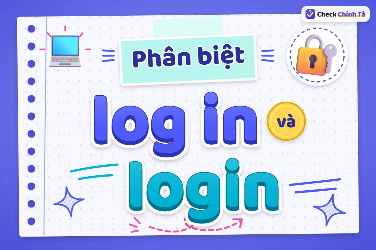 Phân biệt log in và login