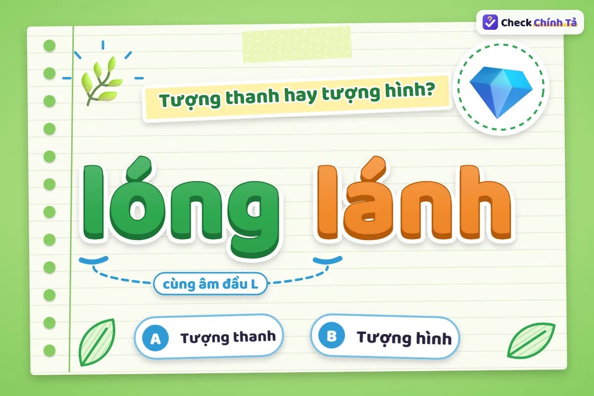 Lóng lánh là từ tượng hình hay tượng thanh
