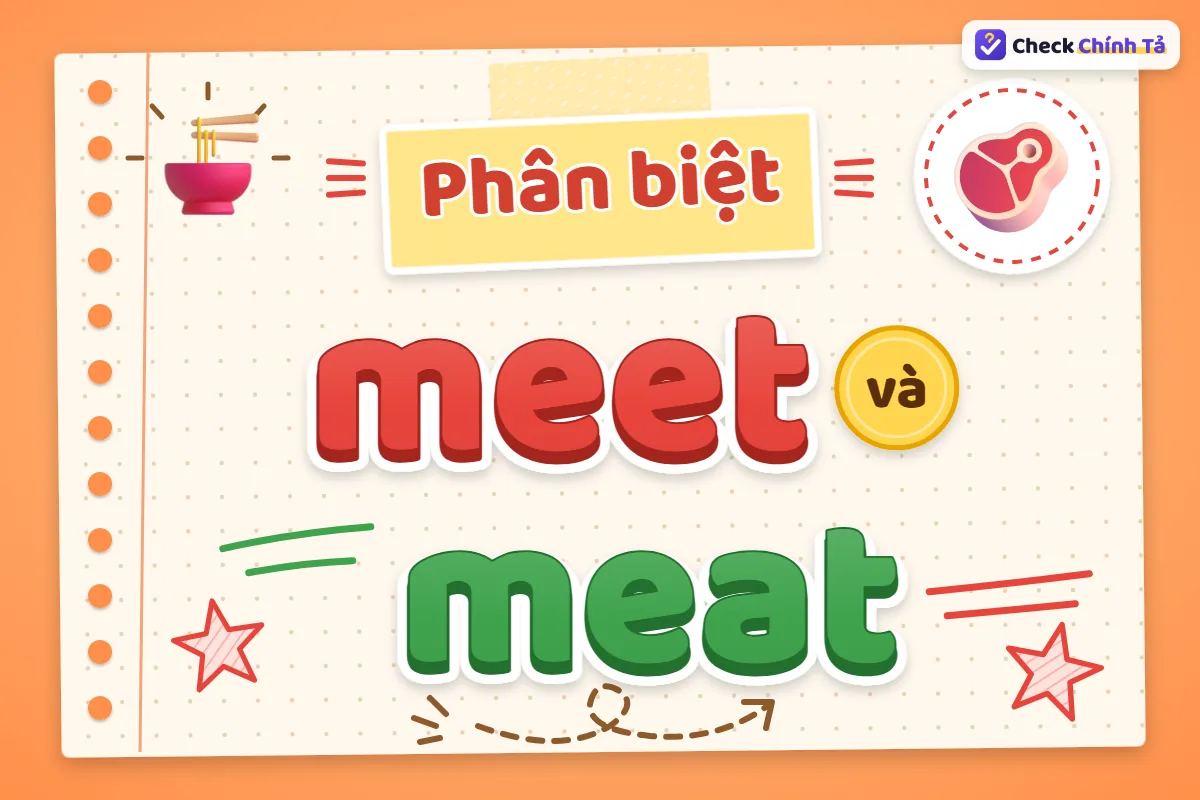 Phân biệt meet và meat
