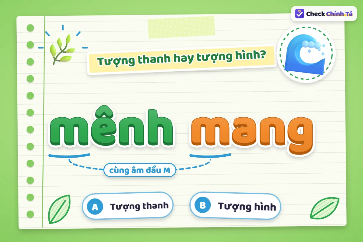 Mênh mang là từ tượng hình hay tượng thanh