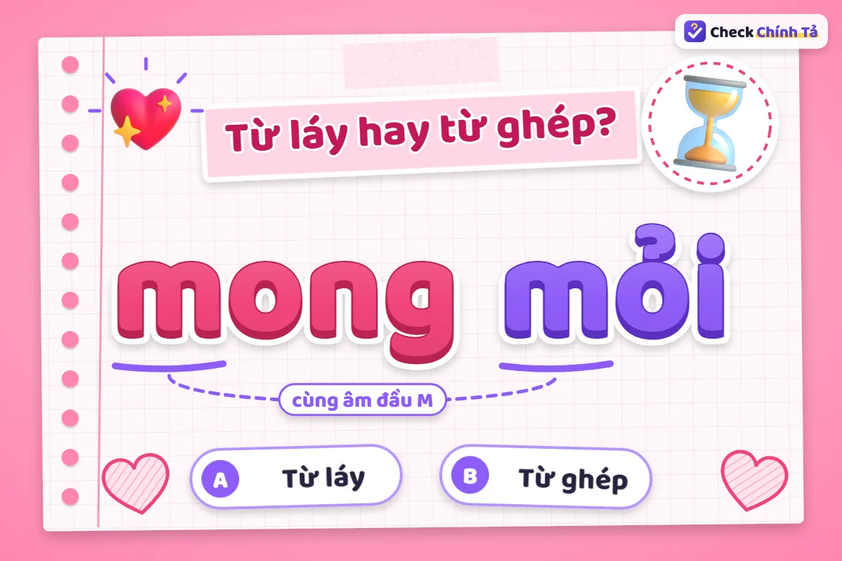 Mong mỏi là từ ghép hay từ láy