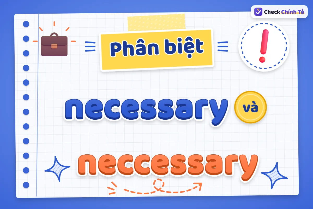 Phân biệt necessary và neccessary