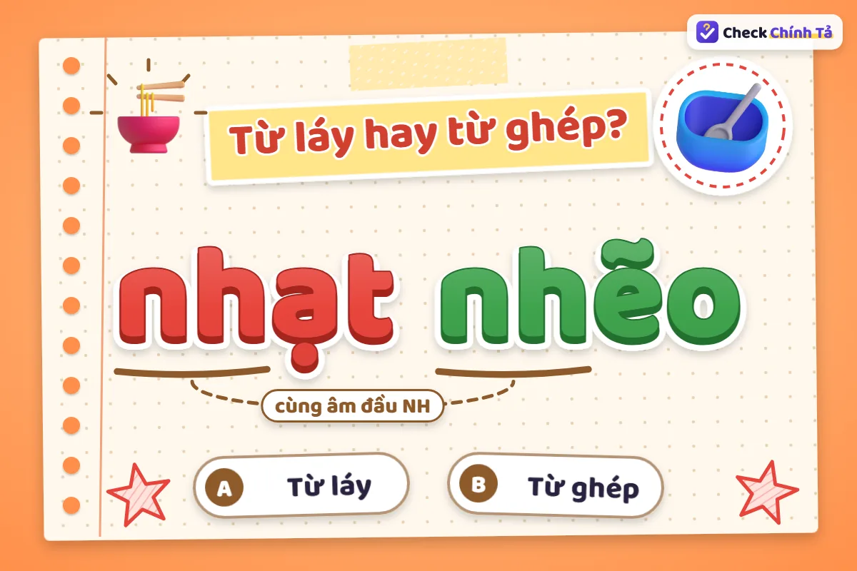 Nhạt nhẽo là từ láy hay từ ghép