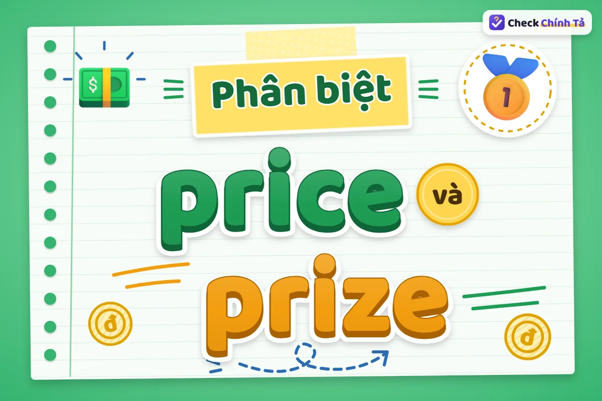 Phân biệt price và prize