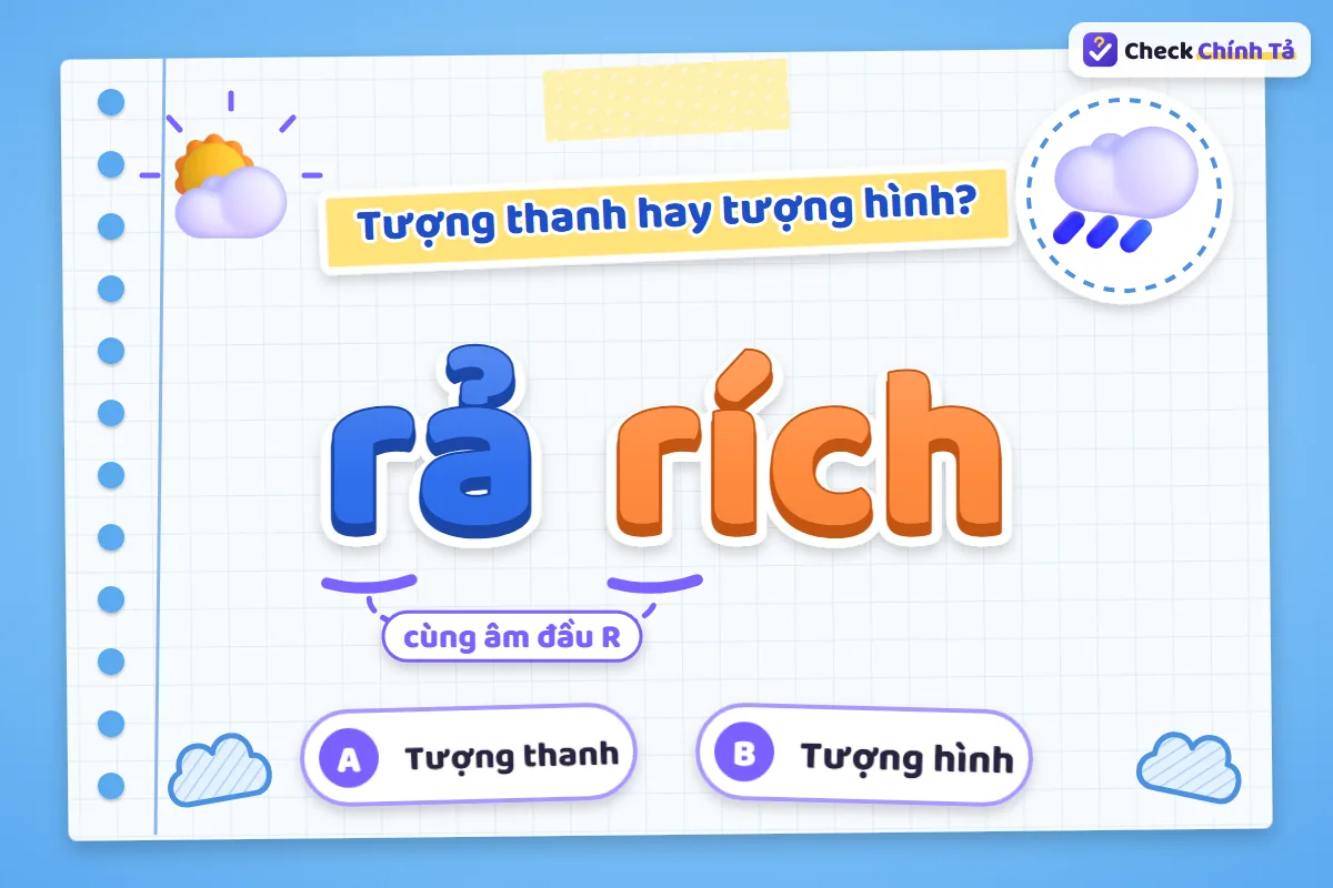 Rả rích là từ tượng hình hay tượng thanh