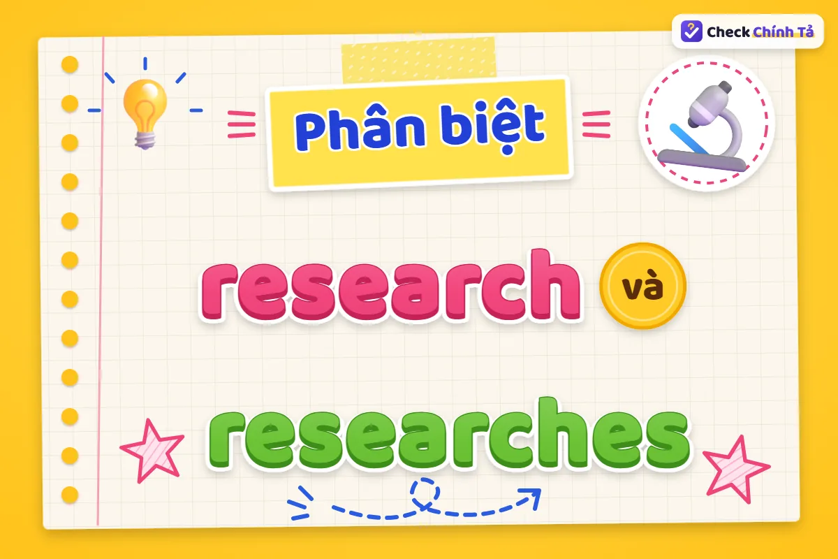 Phân biệt research và researches