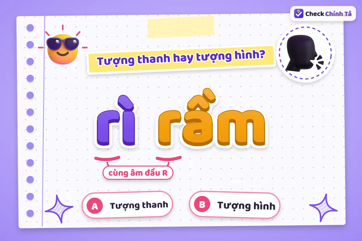 Rì rầm là từ tượng hình hay tượng thanh