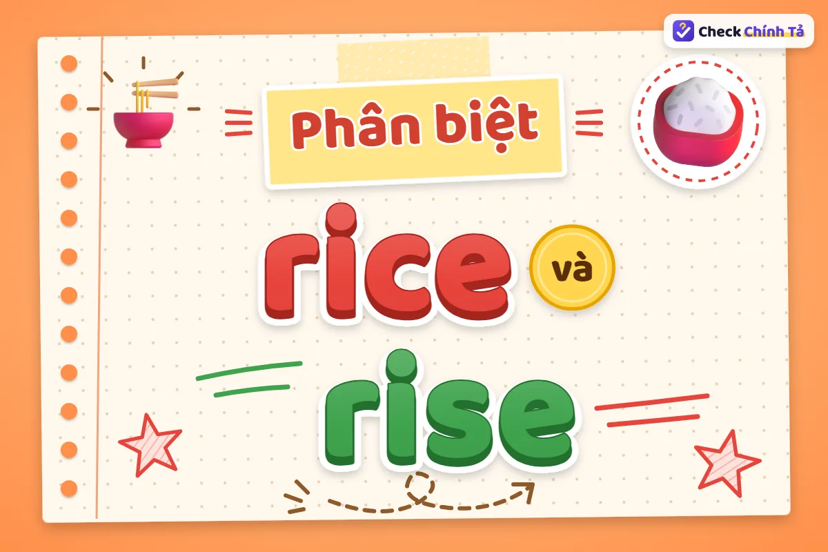 Phân biệt rice và rise