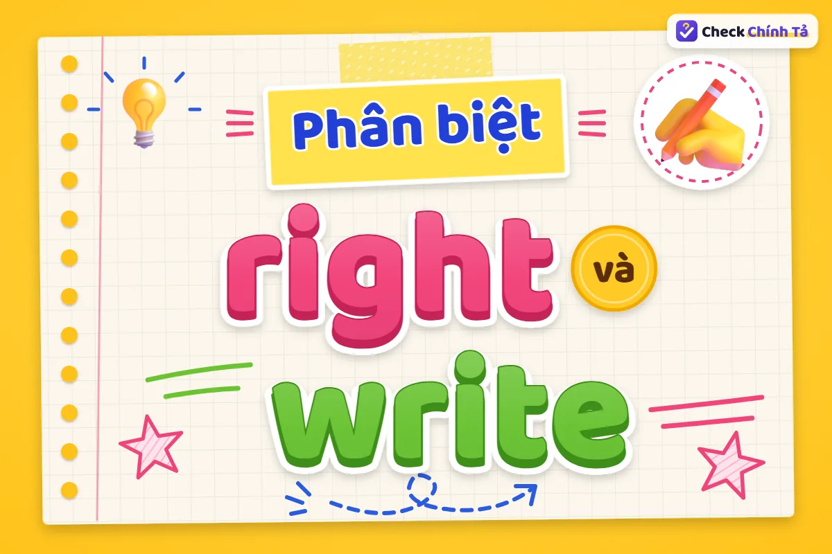 Phân biệt right và write