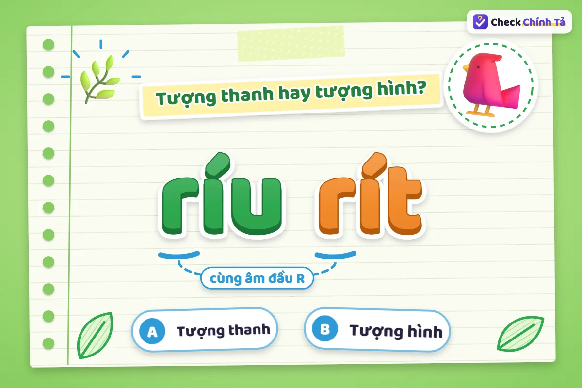 Ríu rít là từ tượng hình hay tượng thanh