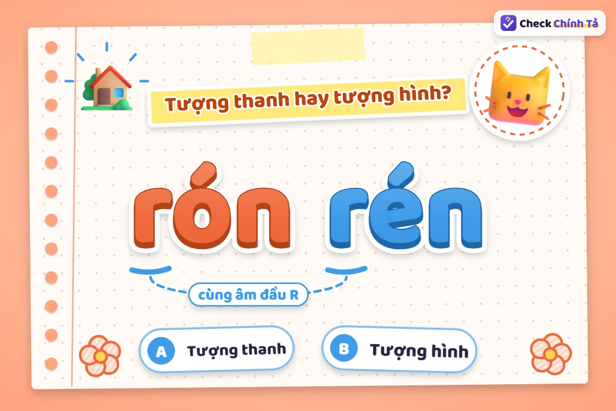 Rón rén là từ tượng hình hay tượng thanh