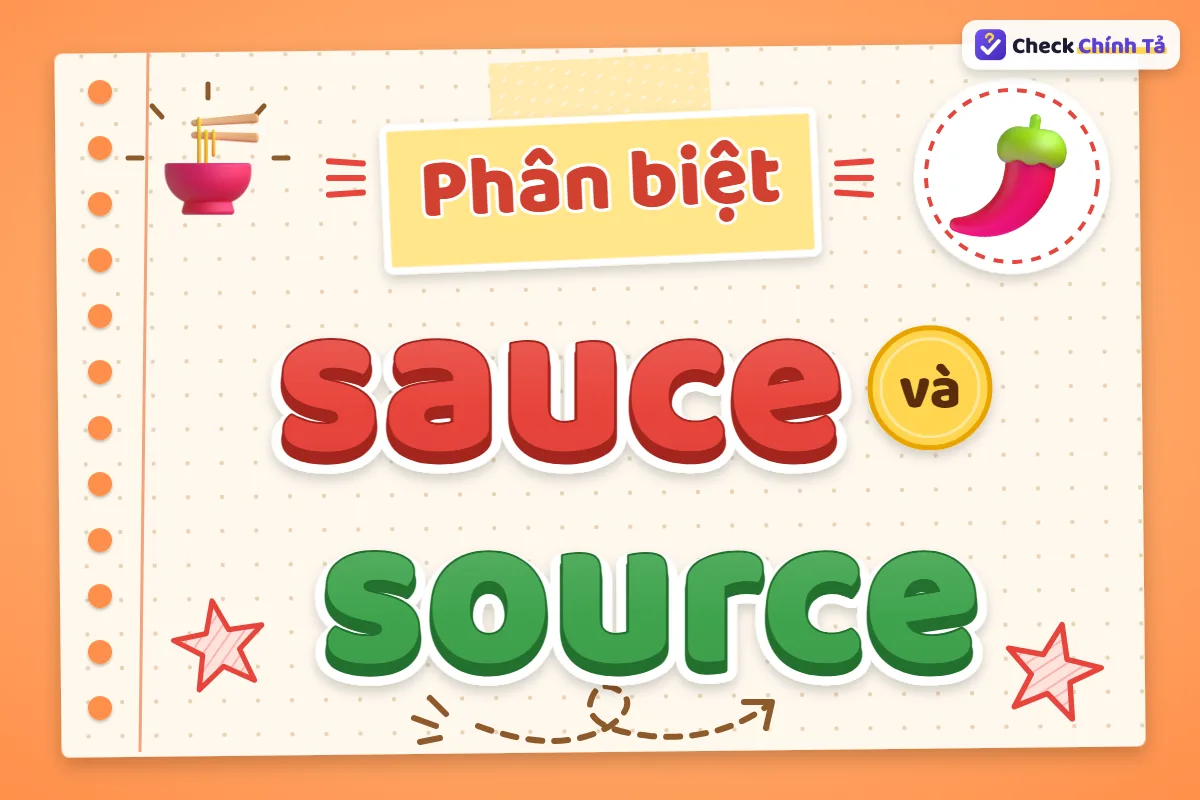 Phân biệt sauce và source