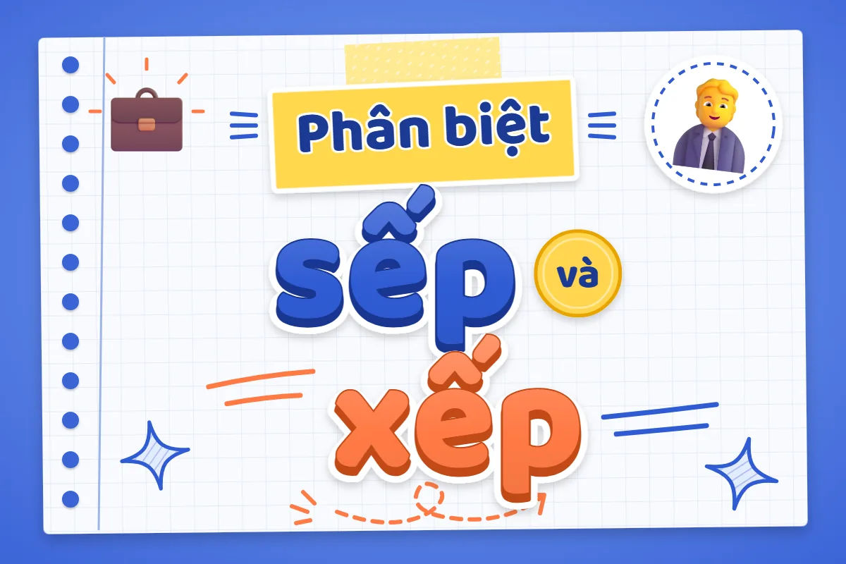 Phân biệt sếp và xếp