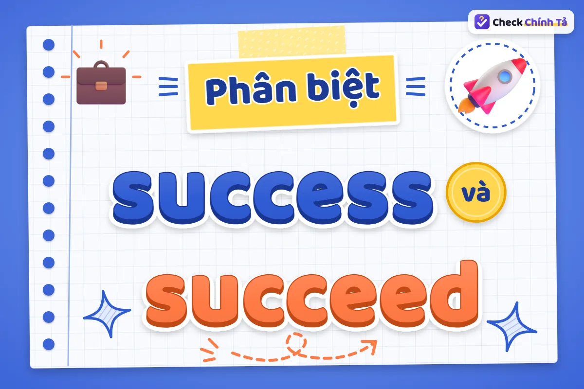 Phân biệt success và succeed