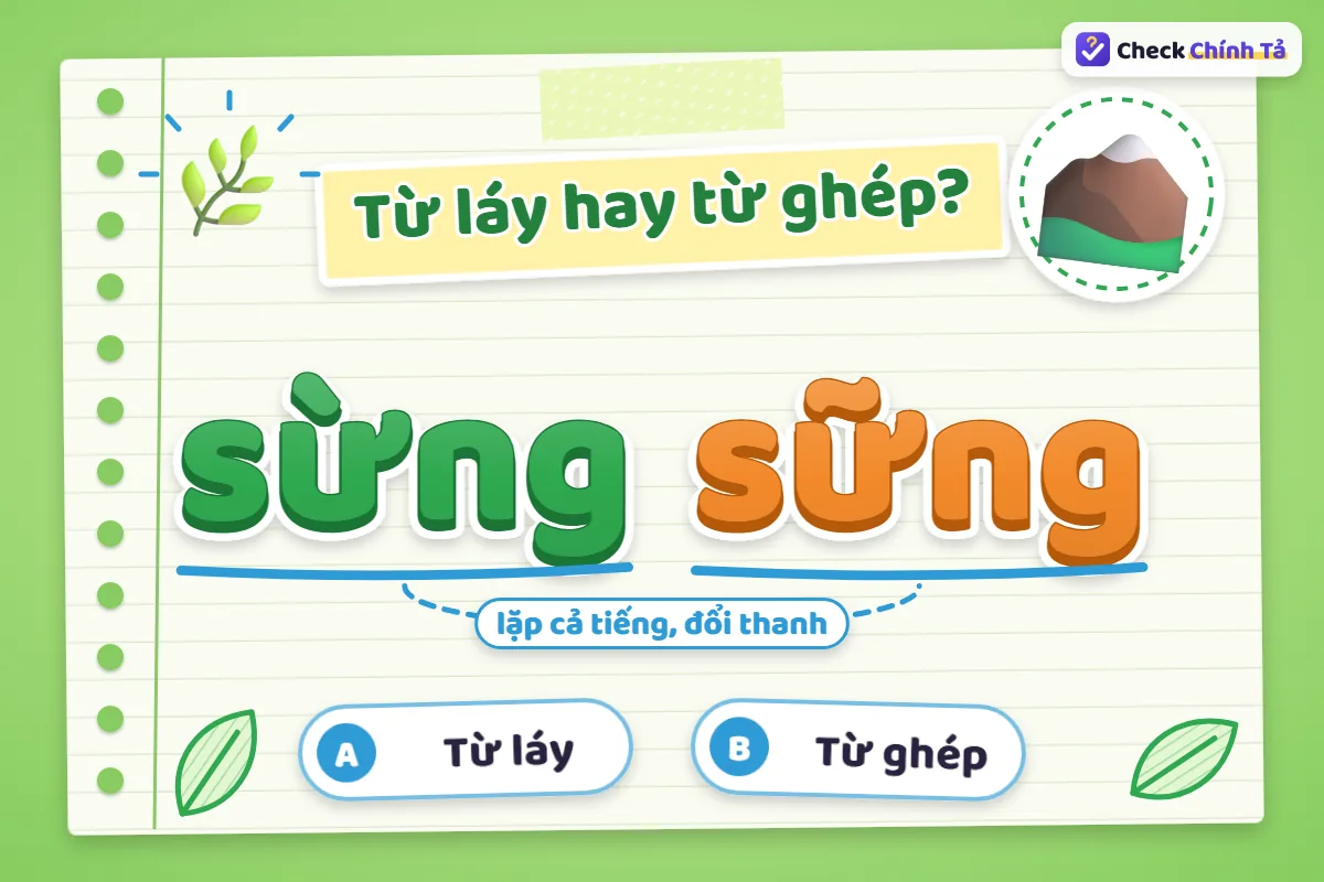 Sừng sững là từ ghép hay từ láy