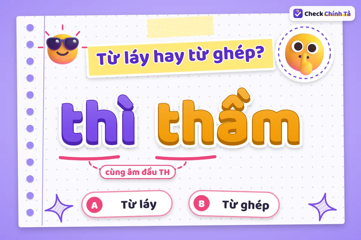 Thì thầm là từ láy hay từ ghép