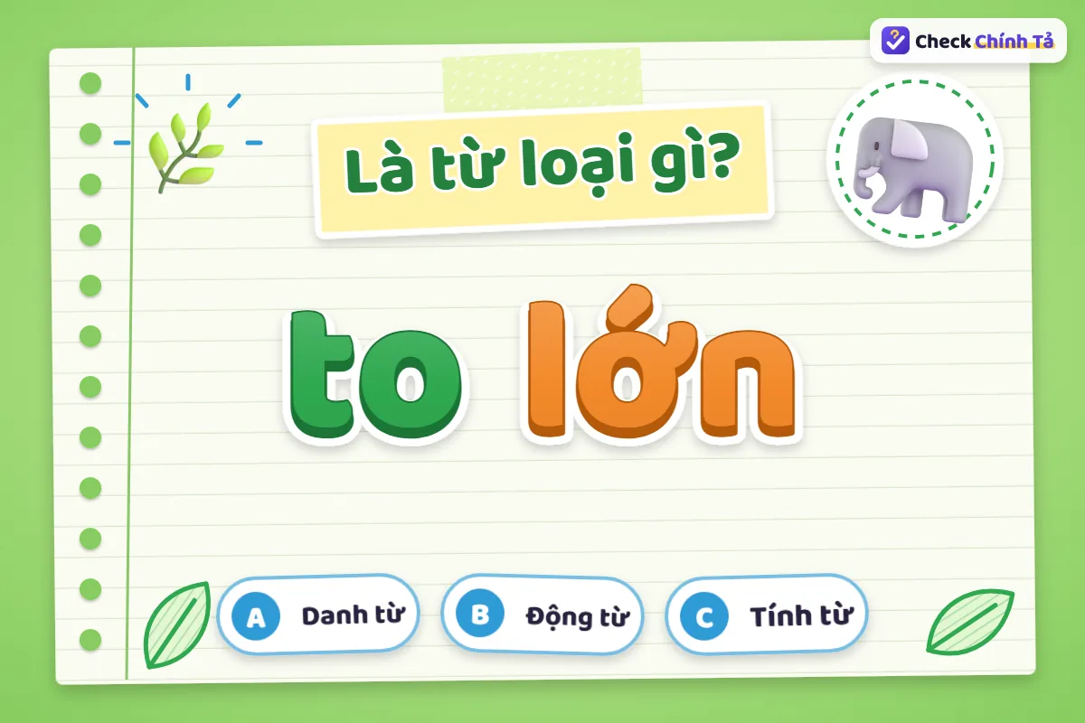 To lớn là từ loại gì