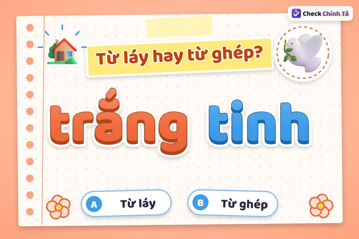 Trắng tinh là từ ghép hay từ láy