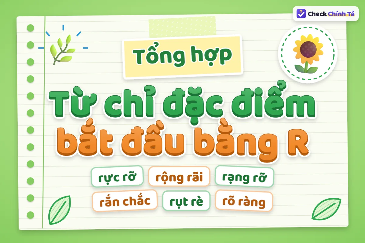 Từ chỉ đặc điểm bắt đầu bằng R