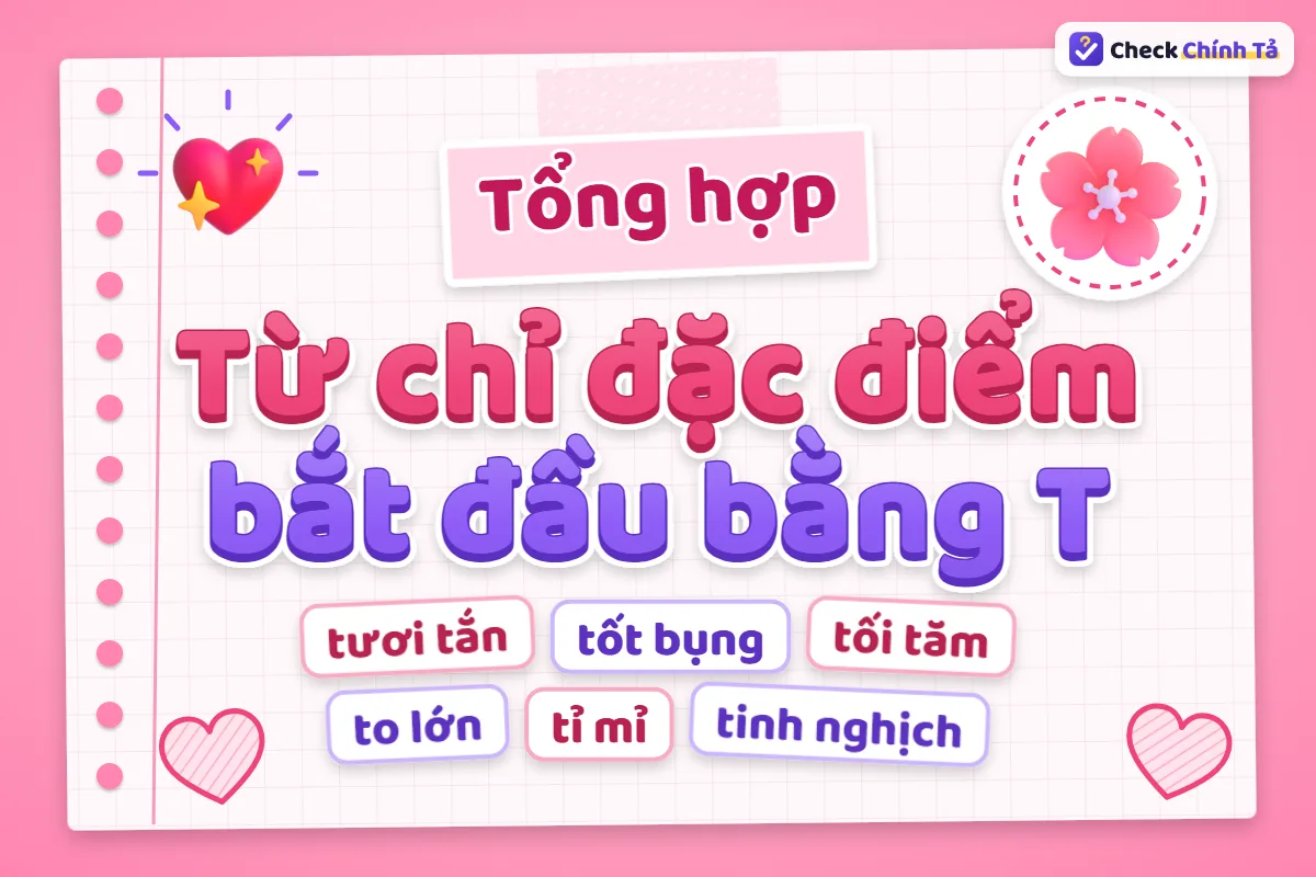Từ chỉ đặc điểm bắt đầu bằng T