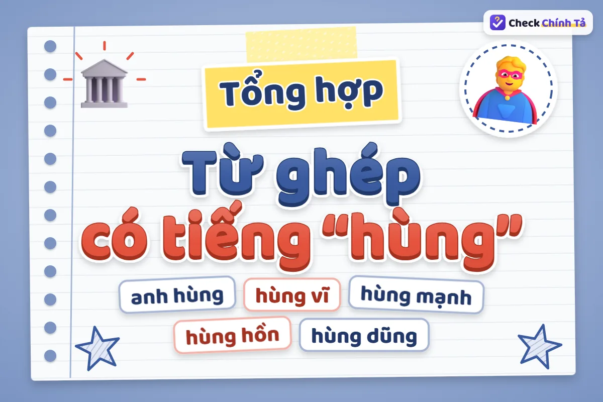 Từ ghép có tiếng hùng