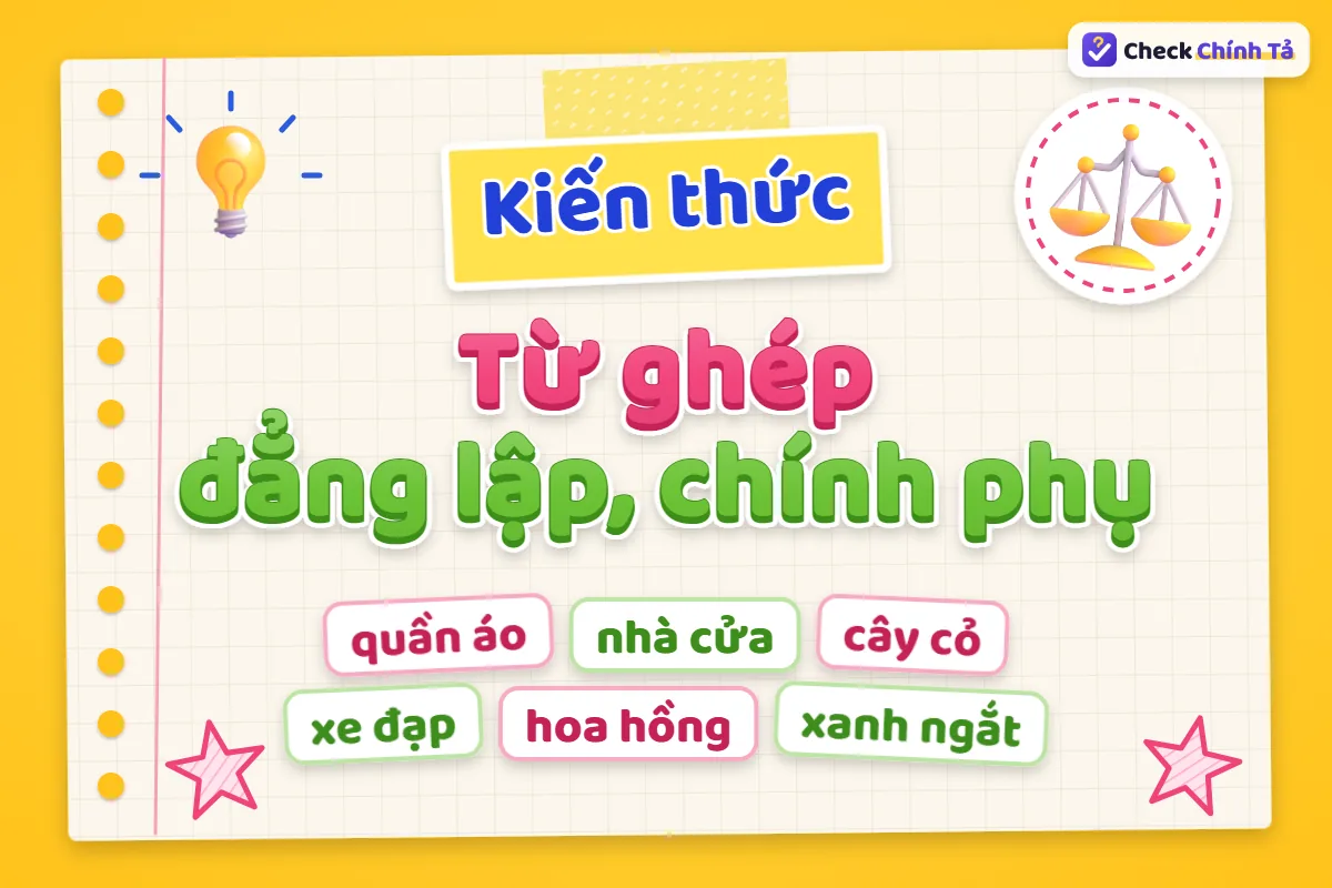 Từ ghép đẳng lập và chính phụ là gì
