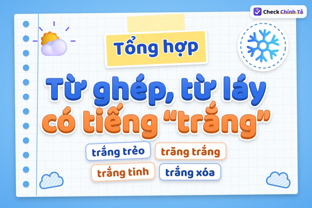 Từ ghép và từ láy có tiếng trắng