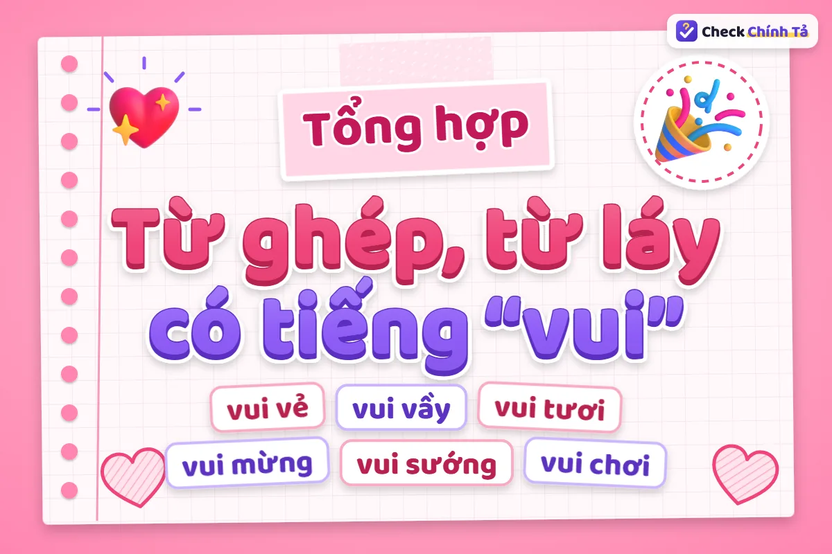 Từ ghép và từ láy có tiếng vui