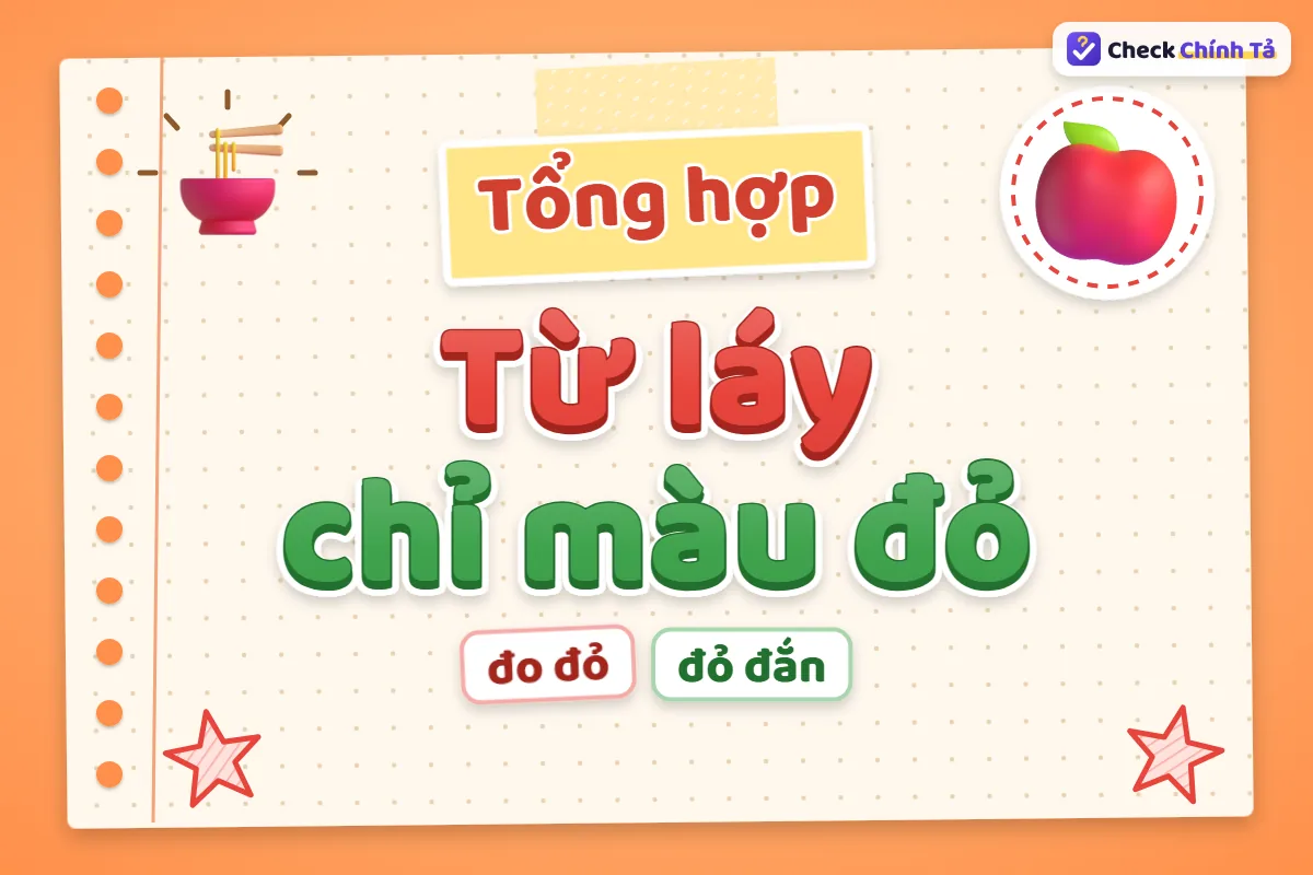 Từ láy chỉ màu đỏ