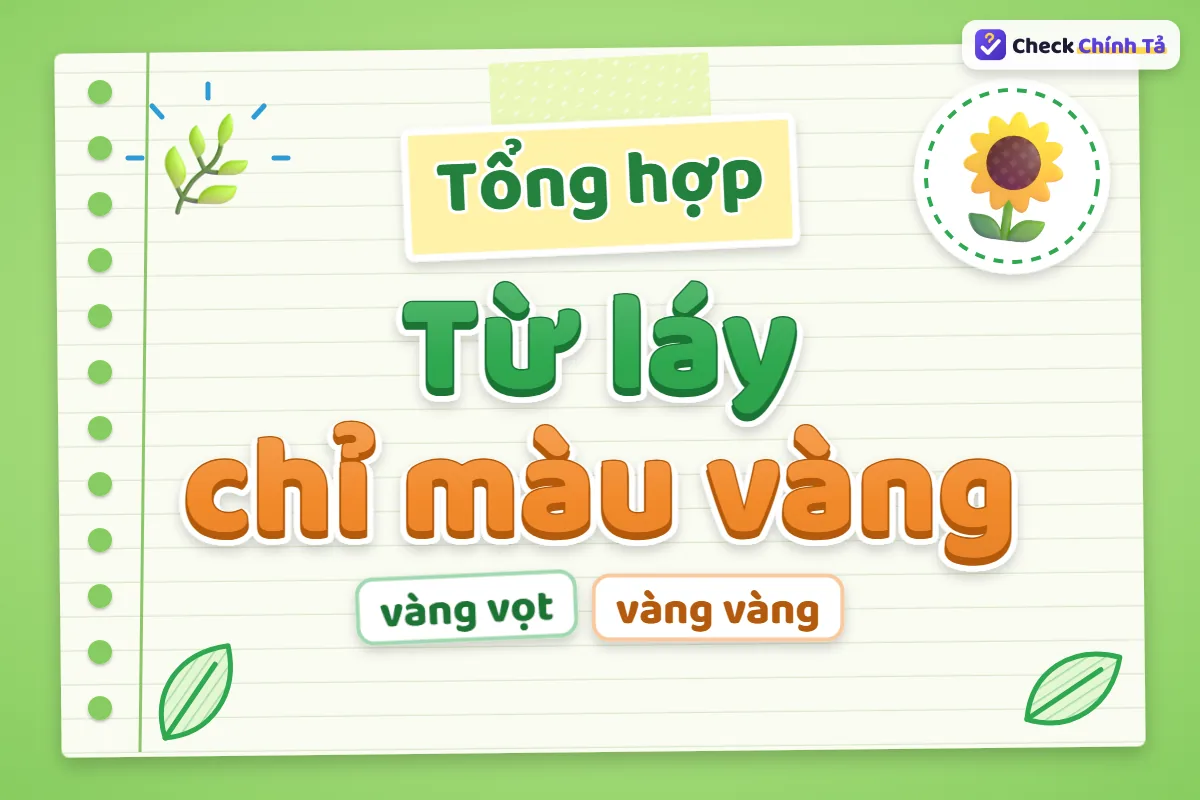Từ láy chỉ màu vàng
