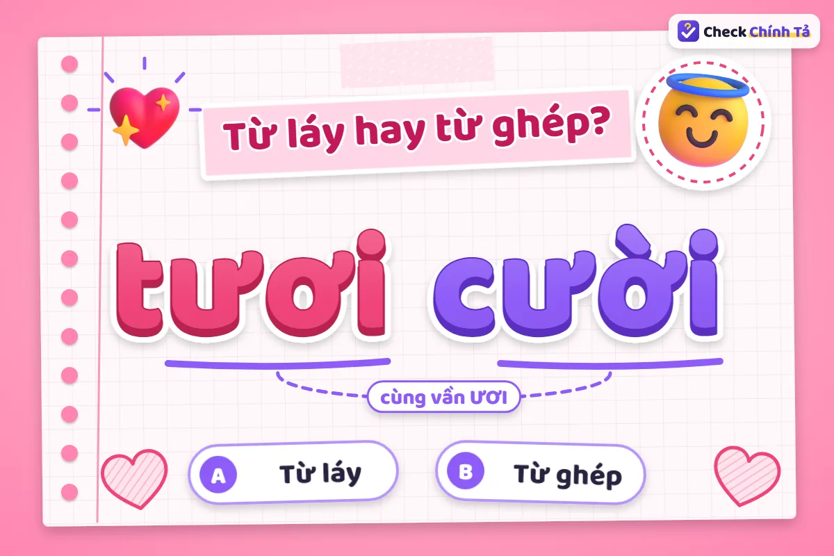 Tươi cười là từ ghép hay từ láy